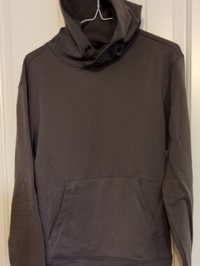 Women’s Dark Gray Hooded Pullover Sweatshirt
